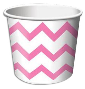 Pink Chevron Treat Cups pk6