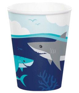 Shark Party Cups pk8