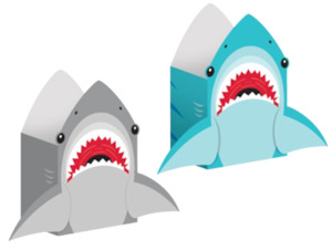 Shark Party Treat Bags pk8