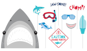 Shark Party Assorted Photo Props pk 10