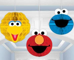 Sesame Street Honeycomb Decorations