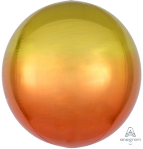 Yellow Orange Ombre Orbz Foil Balloon