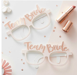 Team Bride Hens Party Glasses pk8