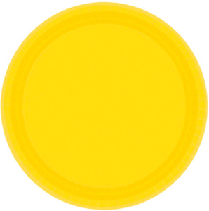 Yellow Small Party Plates pk20 (FSC)