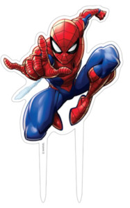 Spiderman Party Theme: Spiderman Acrylic Cake Topper - Reusable