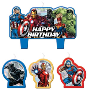 The Avengers Party Theme: Avengers Unite Party Candle Set