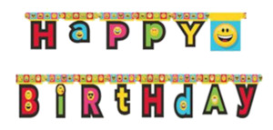 Emoji Happy Birthday Banner