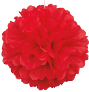 Red Puff Ball Decoration