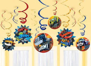 Blaze And The Monster Machines Party Theme: Blaze and the Monster Machines Swirl Decorations pk12