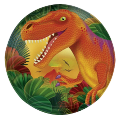 Dinosaur Gold Foil Lunch Plates