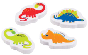 Dinosaur Party Rubbers pk4