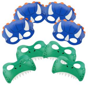 Dinosaur Roar Party Masks pk8