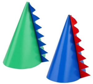 Dinosaur Roar Party Hats pk8