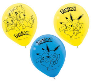 Pokemon Latex Balloons pk6