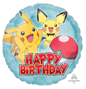 Pokemon Happy Birthday Foil Balloon