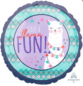 Llama Fun Foil Balloon 45cm