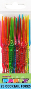 Tropical Themed Cocktail Forks pk25