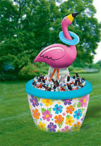 Inflatable Flamingo Ring Toss Game Cooler