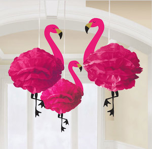 Flamingo Fluffy Hanging Decorations