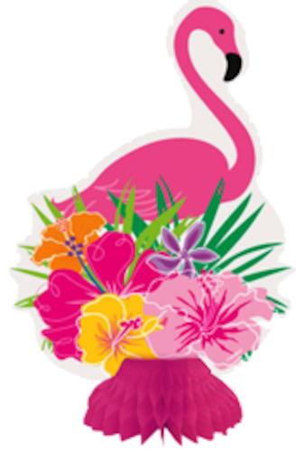 Flamingo Fun Party Theme: Flamingo Honeycomb Decorations x 3