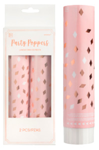 Pink Blush Party Theme: Pink Blush Confetti Poppers