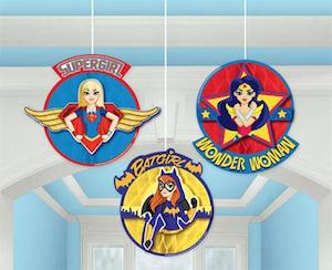 DC Super Hero Girls Honeycomb Hanging Decorations