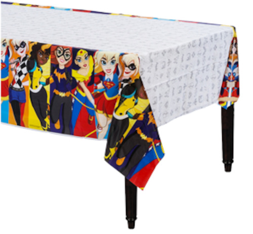 Super Hero Girls Plastic Table Cloth