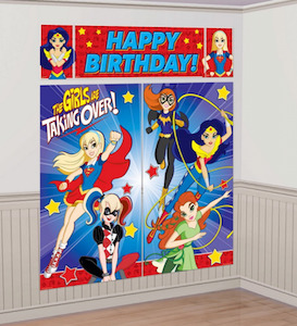 Dc Super Hero Girls Party Theme: Super Hero Girls Scene Setter Wall Decoration