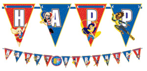 Super Hero Girls Happy Birthday 'Add and Age' Banner