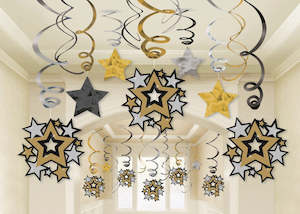 Hollywood Party Theme: Hollywood Swirl Decorations Mega Value pack