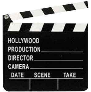 Hollywood Party Theme: Hollywood Clapboard - wood