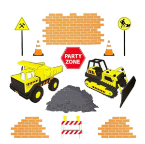 Construction Party Wall Decorations 12pk