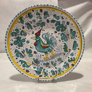 Pottery Glass: Italian Sberna Ceramic Vintage Platter