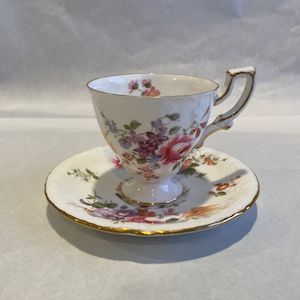 Royal Crown Derby Posies Demitasse Footed/Pedestal Cup and Saucer