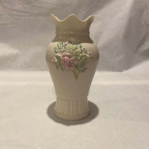 Belleek Large Rose and Clover Vase