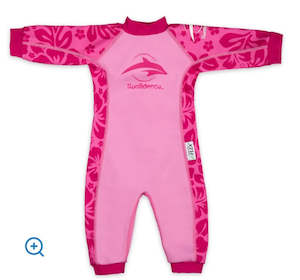 Baby wear: Konfidence baby sunsuit - pink hibiscus