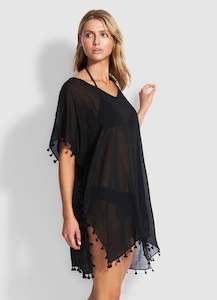 Seafolly womens kaftans - black amnesia