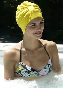 Fashy swimming cap - turban - yellow