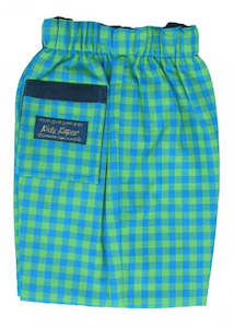 Kids Kaper boys trousers - green blue check