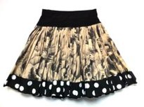 Clothing: Wild Horses Print Cotton Skirt w/ Spotty Trim : Sample Size age 12 - 1 | KAF KIDS