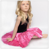 Clothing: Hot Pink Satin Skirt : Sample Size age 4 - 6 | KAF KIDS