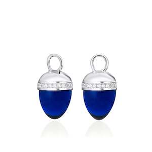 Electric Blue Acorn ear charms