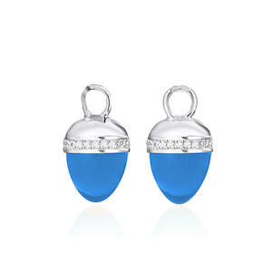 LAST 1! Azure Blue Acorn Ear Charms