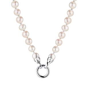 Silver Pearl Necklace 49cm