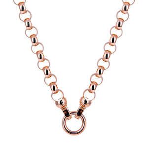 14k Rose Steel Me Necklace 49cm