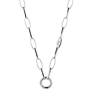 Silver Links Necklace 75cm