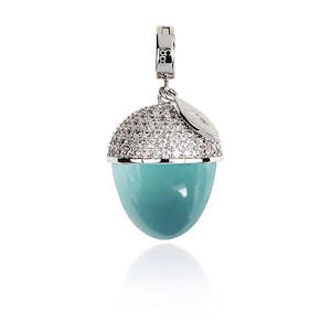 Turquoise Acorn Pendant