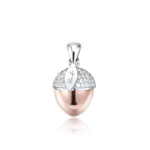 Rose Gold Acorn Pendant Mini