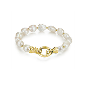 Jewellery: Kagi Gold Baroque Pearl Bracelet Medium