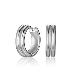 Jewellery: Silver Double Huggies